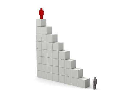 Cubes stacked in stairの写真素材