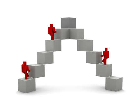 Stacked boxes and pictogramsの写真素材