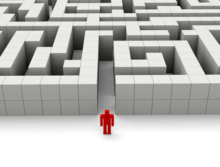 Maze and characterの写真素材