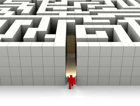 Maze and characterの写真素材