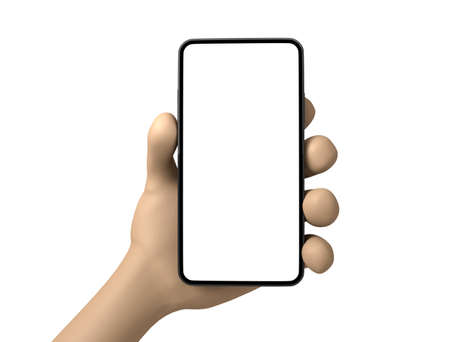 Hand holding mobile phone