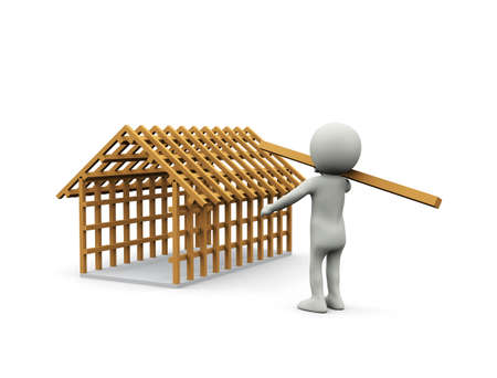 Construction Framing of New Houseの写真素材