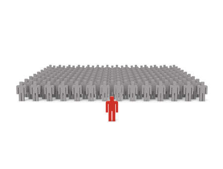 Standing character in front of groupの写真素材