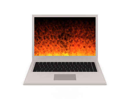 Internet burst into flamesの写真素材