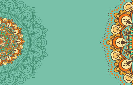 Ornament beautiful card with mandala. Geometric circle element made in vectorのイラスト素材