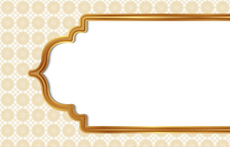 Islamic Pattern Frame Ornament for Bannerのイラスト素材