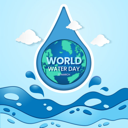 World Water Day concept. Vector illustration. World Water Day background.のイラスト素材