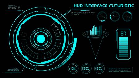 Concept Hud Futuristic Interface. Vector illustration.