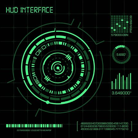 Hud interface. Vector image.のイラスト素材