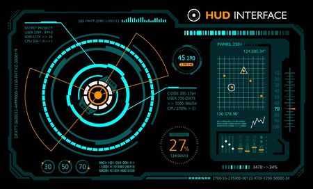 Hud interface. Panel futuristic.のイラスト素材