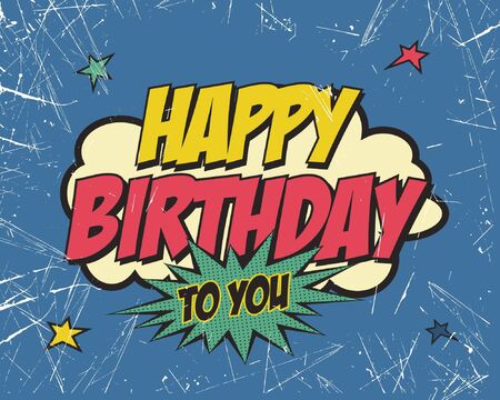 Happy birthday style vintage. Vector illustration.のイラスト素材