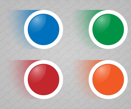 Set of round color switch.のイラスト素材