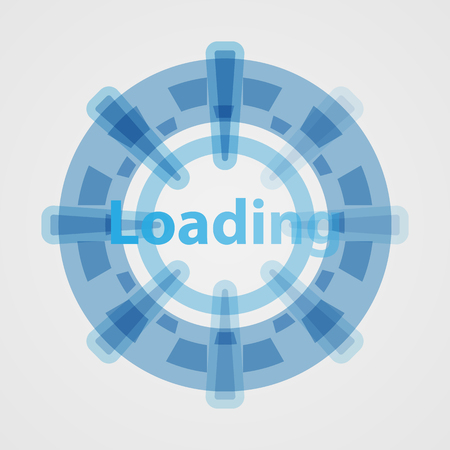 Loading sign on transparent background. Load icon. Interface loading bar. Vector stock illustration.のイラスト素材