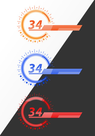 Information download indicator. Color bar data download indicator.のイラスト素材