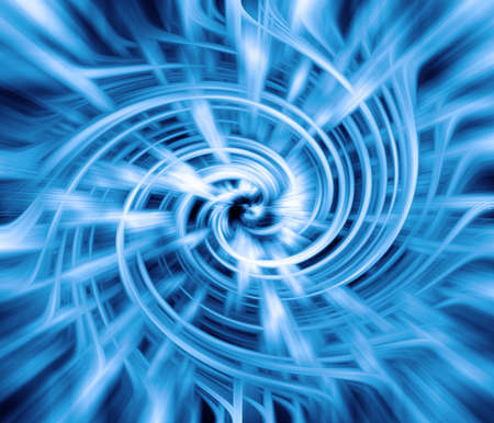 Swirly blue shaded abstract background illustration on black