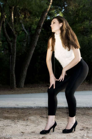 Beautiful young woman portraitの写真素材