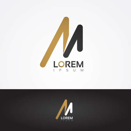 Vector graphic design element - M letterのイラスト素材