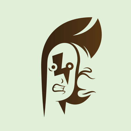 Vector graphic illustration punk kidsのイラスト素材