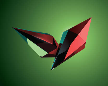 Beautiful vector graphic crystals on green backgroundのイラスト素材