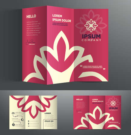Vector graphic elegant abstract business brochure design with spread pagesのイラスト素材