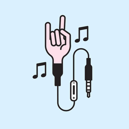 Cute illustration of various object in minimal, iconic style