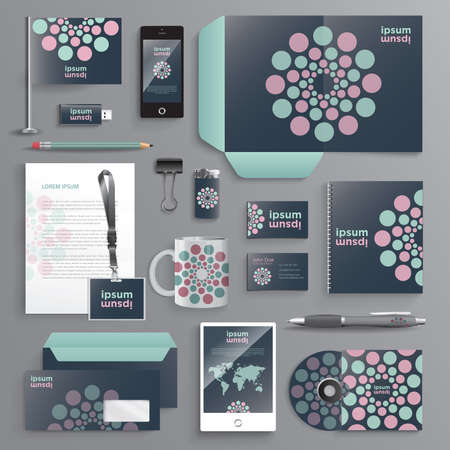 Vector graphic professional identity design for your company in vibrant colorsのイラスト素材