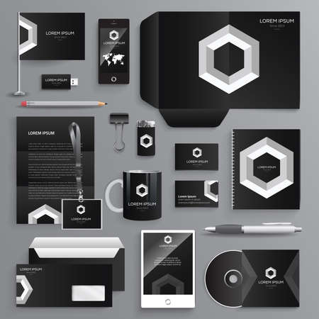 Vector graphic professional identity design for your company in vibrant colorsのイラスト素材