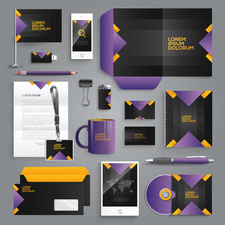 Vector graphic professional identity design for your company in vibrant colorsのイラスト素材