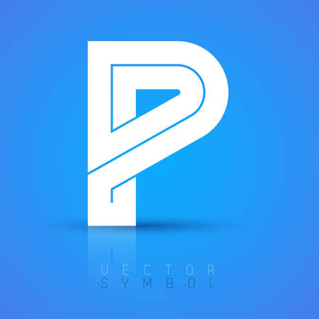 Vector graphic elegant font with sample text / symbol / alphabet / Letter Pのイラスト素材