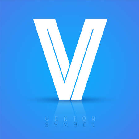 Vector graphic elegant font with sample text / symbol / alphabet / Letter Vのイラスト素材