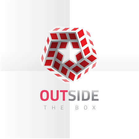 Vector graphic abstract symbol, impossible object with 3d effectのイラスト素材