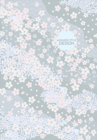 Cherry blossom background. Cherry blossom background. Vector illustration.のイラスト素材