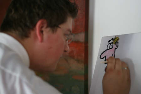 Drawing... (no mr - self-portrait) の写真素材