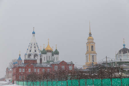 Blizzard in Kolomnaの写真素材