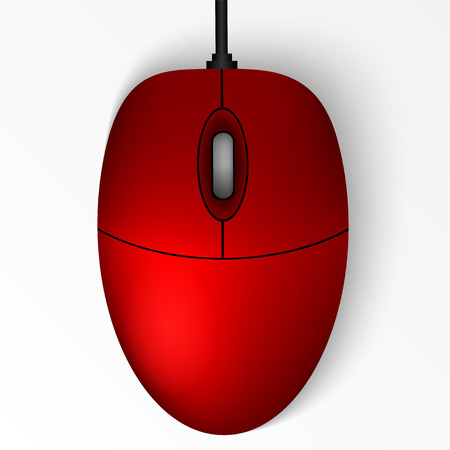 vector illustration of  red mouseのイラスト素材
