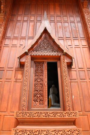 The temple has a unique pattern details of Thailand.の写真素材