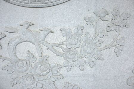 Chinese motifs, stone carvings, which are the raw material.の写真素材