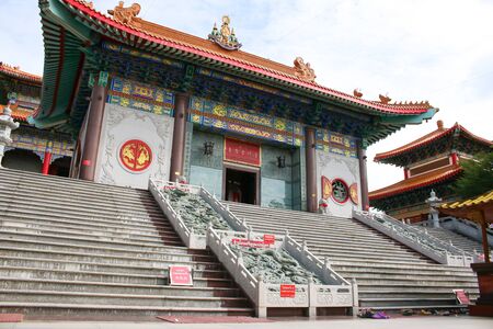 Chinese Temple, which is located in Thailand.のeditorial素材