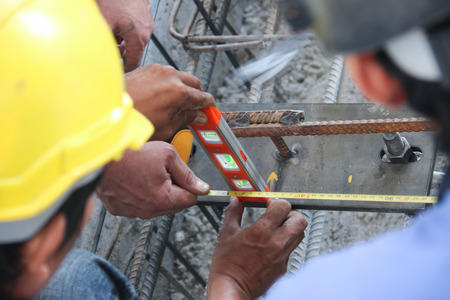 Working atmosphere in the construction, installation and safety of crane industrial.の写真素材