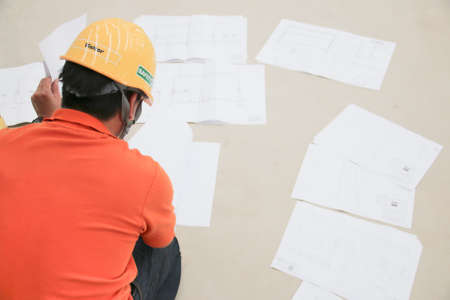 Working atmosphere in the construction, installation and safety of lifting crane industrial.の写真素材