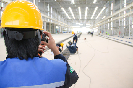 The atmosphere indoor of heavy industrial plants.の写真素材