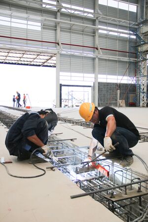 The atmosphere indoor of heavy industrial plants.
