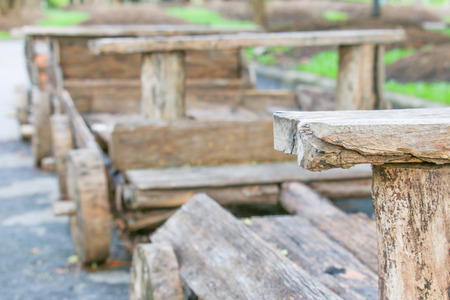 Close up timber for decorate garden.の写真素材