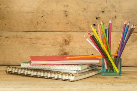 Color pencil which equiment for learningの写真素材