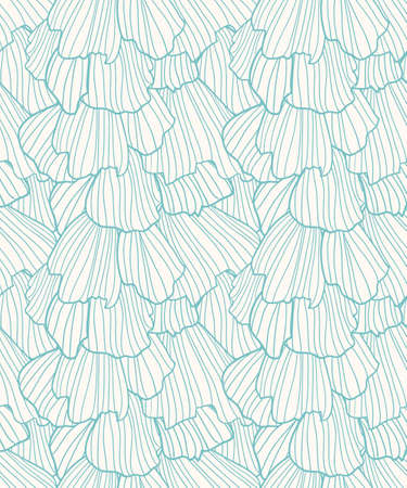 Doodle abstract frills seamless pattern.のイラスト素材