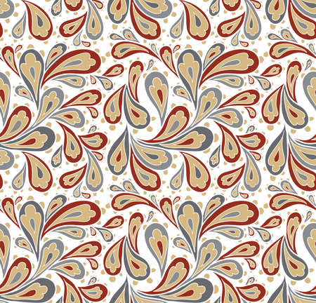 Doodle seamless paisley pattern.のイラスト素材
