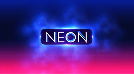 Abstract Neon Colors Blur Background. Trendy Space. Fog and Light.のイラスト素材