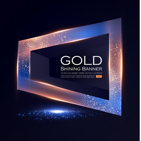 Elegant Shining Banner with Glitter Light Effect. Vector illusratrationのイラスト素材