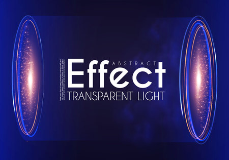 Futuristic Light Effcet, Illuminated Scene. Magical Portal. Shining Spotlights.のイラスト素材