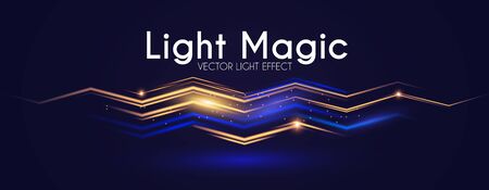 Light Effect Design. Dynamic Glow. Shining Magic Space.のイラスト素材